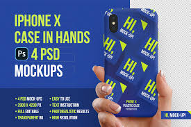 Download Iphone X Plastic Case Hands Mockup Creative Photoshop Templates Creative Market