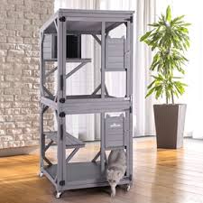 Outback jack outdoor cat enclosures for indoor cats portable cat tent, cat tunnel, and playhouse (play tents for cats and small animals). Amazon Com Aivituvin Outdoor Cat House Cat Cages Enclosures On Wheels Indoor Large Kitten Kennel 70 9 Upgraded Resting Box Waterproof Roof Pet Supplies