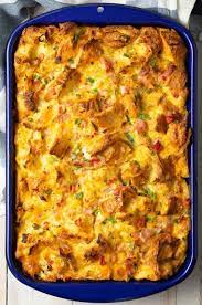How To Make Overnight Breakfast Strata Video Aspicyperspective Egg Ham Cheese Breakfas Strata Recipes Strata Recipes Breakfast Brunch Casserole Recipes