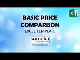 Price Comparison Excel Template Spreadsheet For Vendor