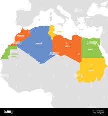 North Africa On World Map North Africa Region. Map Of Countries In Northern Africa. Vector  Illustration Stock Vector Image & Art - Alamy