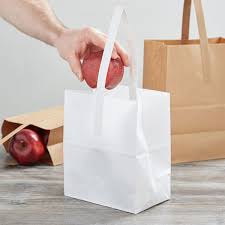 Apple bag 1/2 bushel, plastic, cs/250 berry. 1 2 Peck Sophomore White Kraft Paper Produce Customizable Market Stand Bag With Handle 500 Case