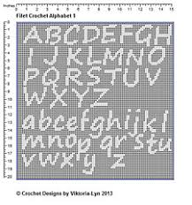 Filet Crochet Block Alphabet Chart Genuine Crochet Letters Chart