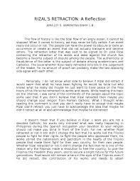 Reflexion meaning in tagalog, meaning of word reflexion in tagalog, pronunciation, examples, synonyms and similar words for translation for word reflexion in. Reflection On The Issue Of Rizal S Retraction Docsity