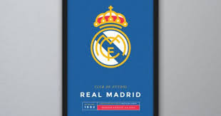 Real Madrid Cf Minimal Print Real Madrid Madre