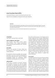 Pdf Liver Function Tests Lfts