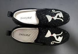 🎁 日版 SAKURA (限量版) 高貴黑色 按摩氣墊厚底 便服鞋 shoes