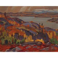 Alexander Young Jackson O S A R C A Jackfish Bay 1922 Oil On Panel 8 1 2 Ins X 10 1 2 Ins 21 6 Cms X 26 7 Cms Canadian Art Jackson Tom Thomson