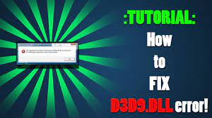 How To Fix D3D9.DLL error On Any Games! - YouTube