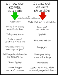 What Kids Will Eat Drink Vs What Kids Won T Eat Or Drink Let Me Start By Saying Parenting Humor Words Kids