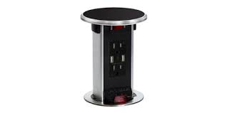 Shop for recessed pop up electrical outlets spill proof safe for countertop installs and ul approved to pass nec code 406.5e. Lew Electric Pur15 Bk Spill Proof Round Kitchen Power And Usb Pop Up Black Pop Up Outlets