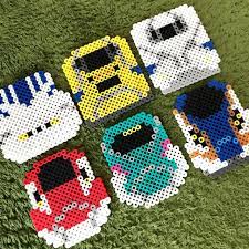 並べて楽しい 新幹線コースター６枚セット ハンドメイド フリマアプリ ラクマ パーラービーズ アイロンビーズ ビーズ