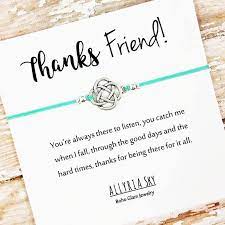 Santa couldn't have chosen a better gift for me! Charm Friendship Bracelet With Thanks Friend Card Best Friend Bracelets Friendship Gifts Friendship Gifts Diy