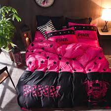 Page is taking longer to load than expected. Victorias Secret Pink Embroidery Egyptian Bedding Set Duvet Cover 2 Victoria Secret Bedding Sets Pink Bedding Victoria Secret Bedding