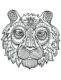 Coloriage De Animaux Tete De Tigre A Imprimer Coloriage Kangourou Coloriage Mandala Animaux Coloriage Tigre