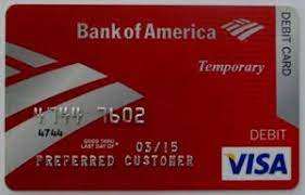 The digital card for debit is designed as a temporary debit card that expires on the last date of the month following issuance or when the physical card is activated. Bank Card Bank Of America Temporary Bank Of America United States Of America Col Us Vi 0016 05