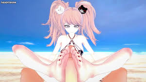 Junko Enoshima from Danganronpa Gives You A Footjob At The Beach Hentai POV