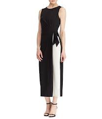 Lauren Ralph Lauren Two Tone Jersey Sheath Midi Dress In 2020 Jersey Dress Ralph Lauren Womens Clothing Midi Sheath Dress