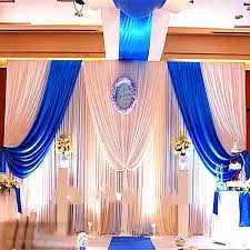 This is for backdrop only. Fashion White And Blue Wedding Backdrop Curtains Swag 3m 6m Ice Silk Satin Party Backgroundd Drape Curtain Wedding Decoration Decorative Decorative Swag Swagdecoration Wedding Aliexpress
