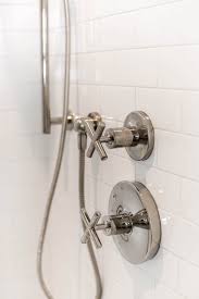 Kohler Purist Shower Fixtures White Subway Tile Jkath Design Build Reinvent Live In The Details Shower Fixtures Modern Traditional Building Design