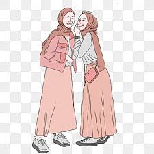 34 kartun muslimah couple terpisah. Sahabat Gambar Png File Vektor Dan Psd Unduh Gratis Di Pngtree