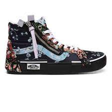 También incluyen puntera reforzada para soportar el desgaste, cuello acolchado para ofrecer sujeción y flexibilidad y la. Florals Sk8 Hi Reissue Cap Shoes Black Vans