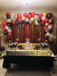 Red Black And Gold Balloon Arch Birthday Inspiration Gold Birthday Party Decorations Black And Gold Party Decorations Red Party Decorations