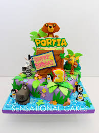 Since this is also the only birthday that will most likely be attended by all the guests you'd invite, you need to have 1st birthday party games for all ages set up. The Sensational Cakes Madagascar Theme Cake Singapore 2016 Figurines Fondant Animals Hippo Lion Giraffe Penguins Safari Theme Birthday Cake Colors Zoo Fun Party 1st Birthday Celebration