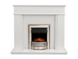 Shop for white corner electric fireplace online at target. Portland White Marble Fireplace With Downlights Astralis 6 In 1 Chrome Electric Fire 54 Inch Fireplace World