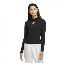 2020 popular 1 trends in women's clothing, men's clothing with 2018 women long sleeve black tee and 1. Nike Women S Air Long Sleeve Shirt Black Cu6564 010
