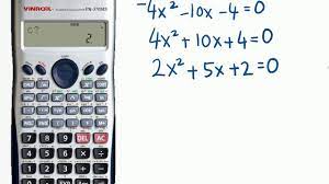 Menghitung simpul dan x dan y memotong grafik suatu fungsi kuadrat. Selesaikan Persamaan Kuadratik Guna Kalkulator Saintifik Youtube