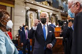 Biden's speech, like a state of the union, is just before his 100th day in office. Joe Biden S National Address Raises The Question How Many Times Can A Nation Be Saved Vanity Fair