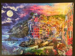 Cinque terre puzzle 1000 piece. Cinque Terre Splendor 1000 Piece Buffalo Puzzle Night Day Collection Jigsawpuzzles