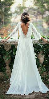 30 Totally Unique Fashion Forward Wedding Dresses See More Http Www Weddingforward Com Fashi Chiffon Wedding Dress Beach Wedding Dresses Backless Wedding