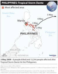 90 families in davao city evacuated due to floods Philippines Tropical Storm Dante As Of 3 May 2009 Location Map Philippines Reliefweb