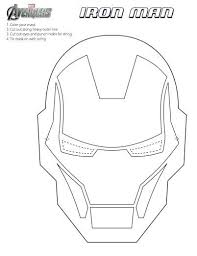 Iron Man Mask Craft Iron Man Geburtstag Masken Vorlage Lego Superhelden