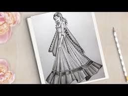 Play these drawing games with your friends for a good laugh! How To Draw A Girl With Beautiful Traditional Dress Dress Drawing Girl Drawing Artofit