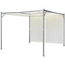 Vidaxl Pergola Garten Pavillon Mit Schiebedach Stahl Gestell Terrasse 3 X 3 M Pergola Pergola Uberdachung Uberdachung Holz