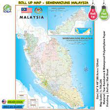 Department of labour peninsular malaysia (jabatan tenaga kerja semenanjung malaysia) ministry of human resources level 5, block d3, complex d pusat pentadbiran kerajaan persekutuan 62530, putrajaya malaysia. Roll Up Map Semenanjung Malaysia 36 X 48 Shopee Malaysia