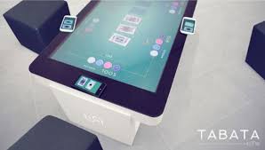 Add fun and interactivity to your company's lobby by upgrading your coffee table with one with a touch screen incorporated. Tabata Interactive 42 Touchscreen Coffee Table