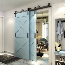 A gift receipt or original receipt is required for all returns and exchanges. Winsoon 7 5 Ft 90 In Powder Coated Black Heavy Duty Bypass Double Door Sliding Barn Door Hardware Classic Design Roller Gcm2778 The Home Depot