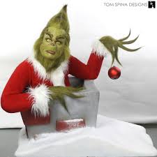 grinch makeup appliance display bust
