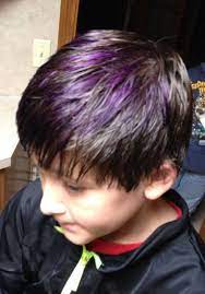 Purple Highlights Blue Hair Highlights Boy Hairstyles Boys Blue Hair
