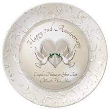 Personalized China 2nd Anniversary Gifts For Wife Dinner Plate Zazzle Com 2nd Anniversary Gifts Anniversary Gifts Anniversary Gifts For Wife