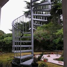 Spiral staircase is the best choice to be applied in limited area. China Durable Outdoor Galvanized Metal Spiral Staircase Prefabricated Stairs China Spiral Staircase Wood Tread Staircase