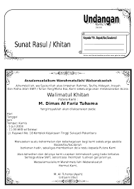 Please fill this form, we will try to respond as soon as possible. 64 Contoh Surat Undangan Khitanan Anak Gratis Terbaru Contoh Undangan