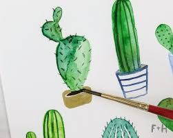 Find illustrations of watercolor cactus. How To Paint A Watercolor Cactus Plus 5 More Fox Hazel