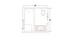 This room is max 8x8. Bathroom Layout Idea 8x8