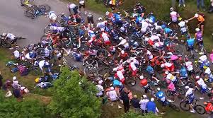 The tour de france is no stranger to massive crashes, and on saturday a major crash happened early in stage 1. X9md05su Tg5hm