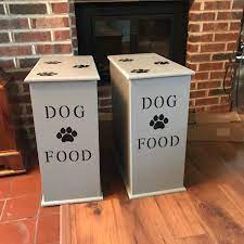 Dog Food Cabinet Personalized Dog Gifts For Owners Dog Etsy Dog Food Storage Containers Large Dog Food Storage Dog Food Storage